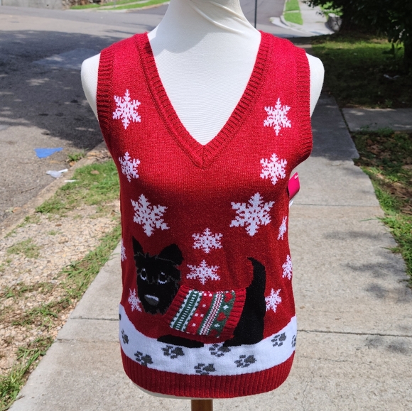 Doggie Lover Christmas Sweater Vest - Picture 1 of 6